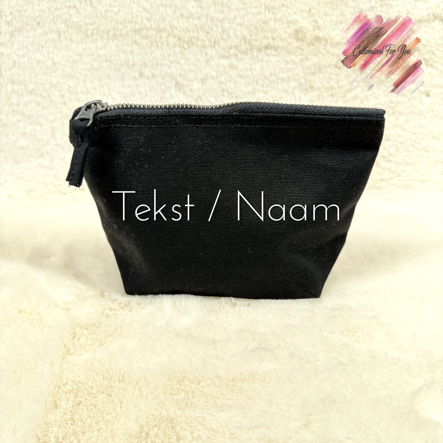 Toillettas katoen - Klein - Zwart