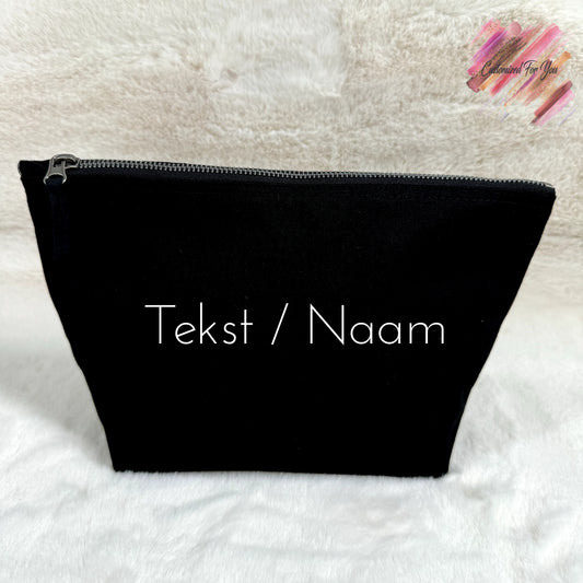 Toillettas katoen groot - Zwart