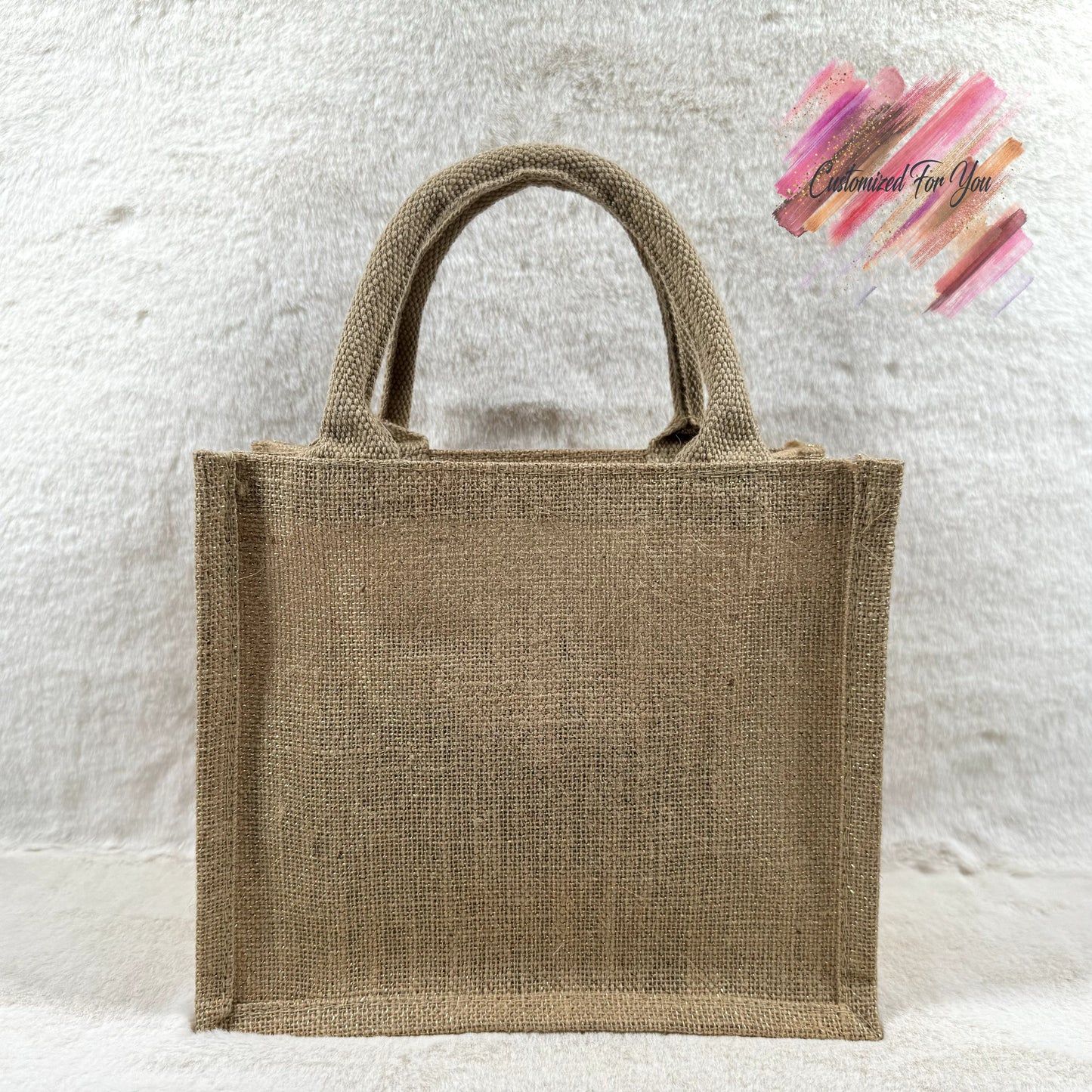 Jute tas klein - Glitter