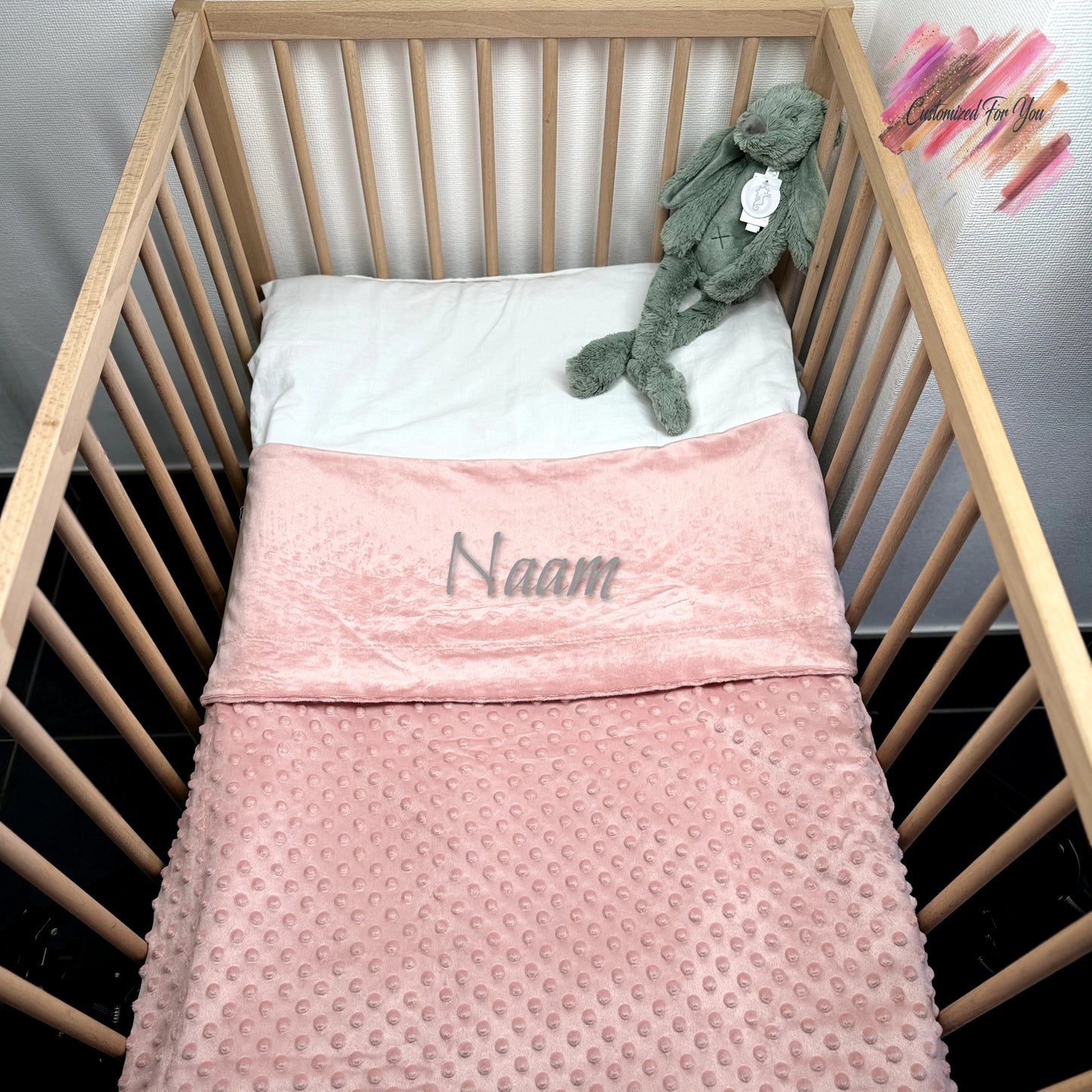 Babydeken bubbel - Oud Roze